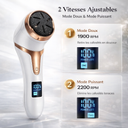 Râpe électrique aspirante rechargeable pour pieds