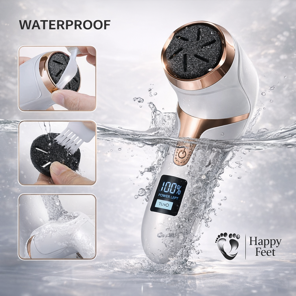 Râpe électrique aspirante rechargeable pour pieds