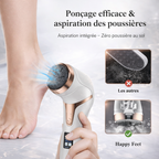 Râpe électrique aspirante rechargeable pour pieds
